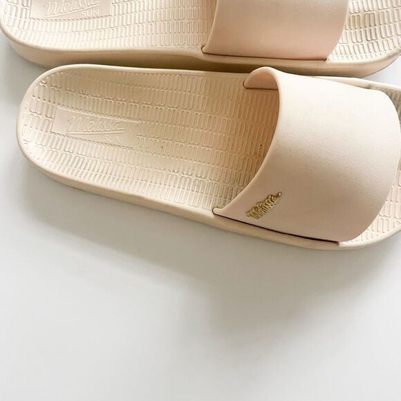 Melissa Sun Waterproof Pool Slides Cream Ivory - Picture 5 of 9